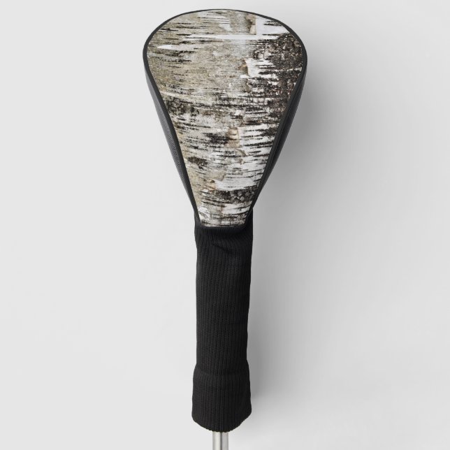 Natural Birch Bark  Golf Head Cover (Front)