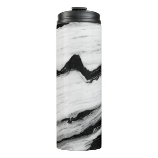 natural black and white marble texture, luxurious  thermal tumbler