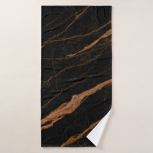 natural black emperador marble texture background bath towel