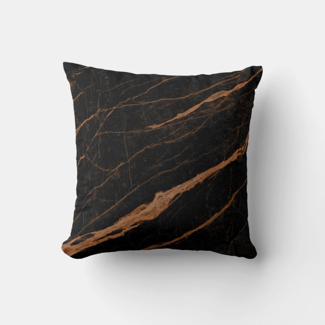 natural black emperador marble texture background  cushion (Front)