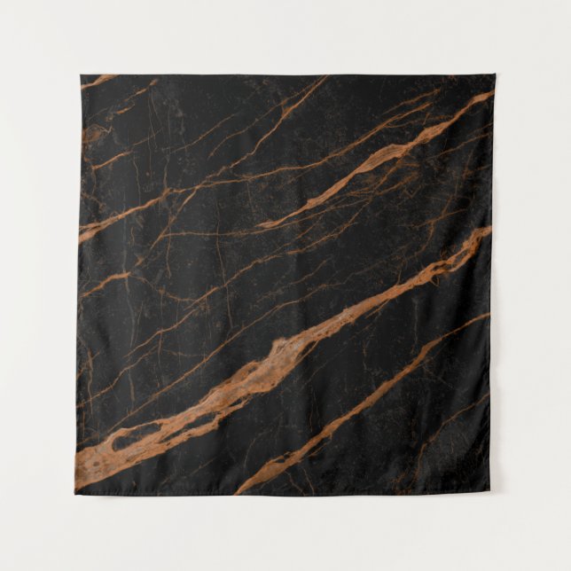 natural black emperador marble texture background  tapestry (Front)