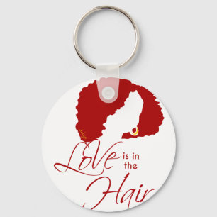 Natural Black Hair Love is in the Hair Key Ring