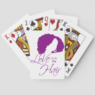 Natural Black Hair Love is in the Hair Playing Cards