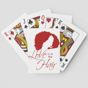 Natural Black Hair Love is in the Hair Playing Cards