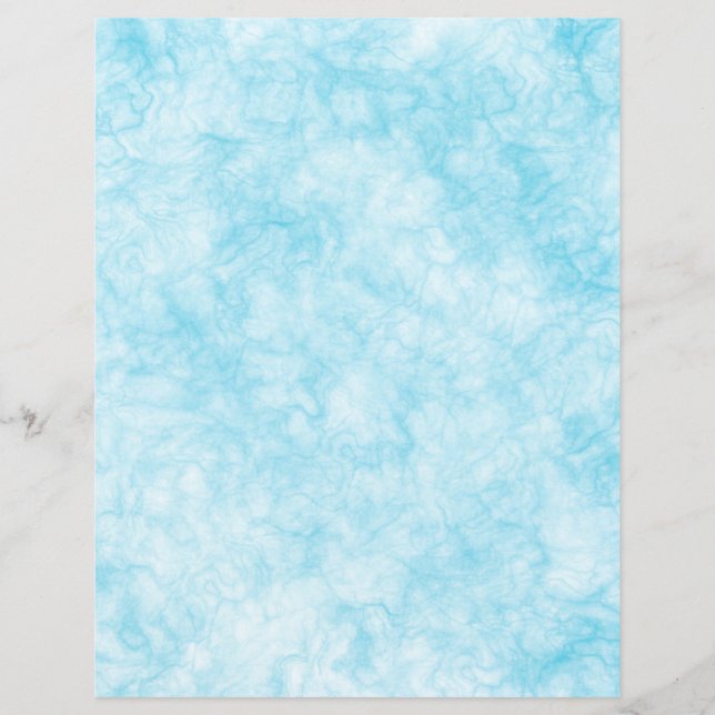 Natural Blue Pink Marble Scrapbooking Paper (Front)