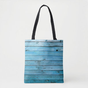 Natural blue wood, textured background. tote bag