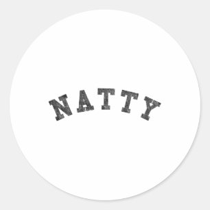 Natural Bodybuilding Shirt Natty  Classic Round Sticker