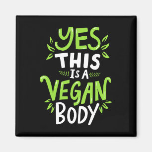 Natural Bodybuilding Vegan Fitness Magnet