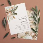 Natural bohemian botanical modern elegant foliage<br><div class="desc">Natural bohemian botanical modern elegant foliage stylish wedding invitation card. Beautiful handprinted dried botanical floral watercolors and script text. Modern on trend design.</div>