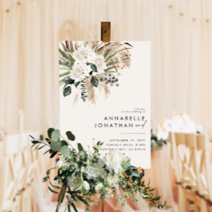 Natural bohemian botanical modern elegant foliage  poster