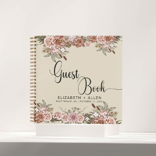 Natural Boho Personalised Wedding Guest Book
