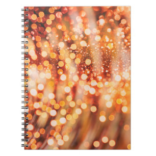 Natural bokeh and bright golden lights notebook