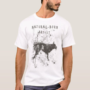 natural born artist (black and white) T-Shirt