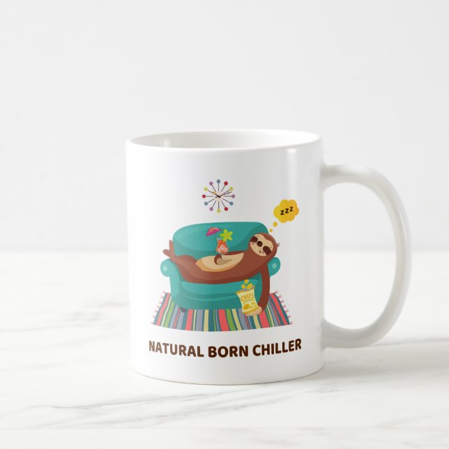 Natural Born Chiller Pun Mug (Right)