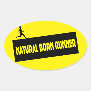 Natural Born Runner - Funny Running Stickers