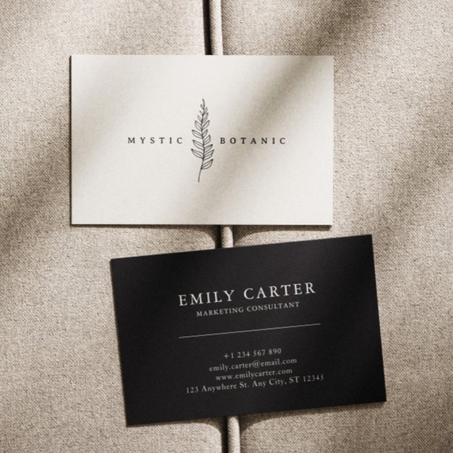 Natural Botanic Leaf Modern Business Card (Creator Uploaded)