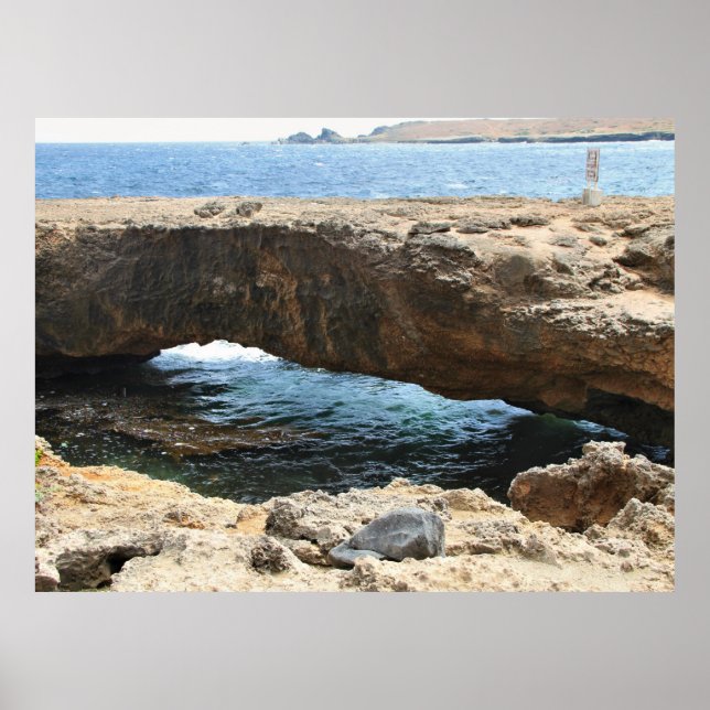 Natural Bridge in Aruba, Photography Poster (Front)