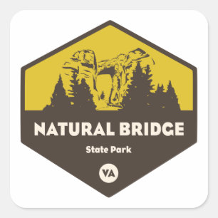 Natural Bridge State Park, Virginia Square Sticker