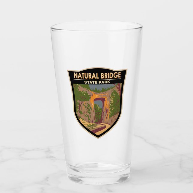 Natural Bridge State Park Virginia Vintage Glass (Front)
