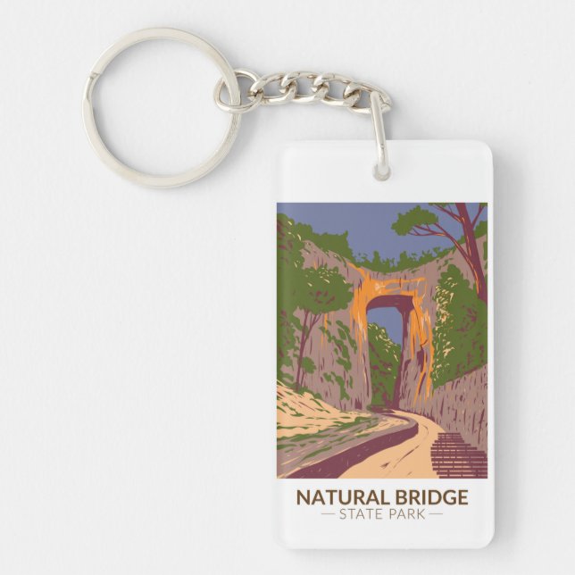 Natural Bridge State Park Virginia Vintage  Key Ring (Front)