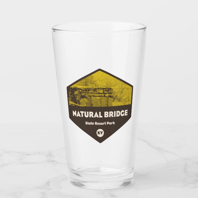 Natural Bridge State Resort Park Kentucky Glass (Front)