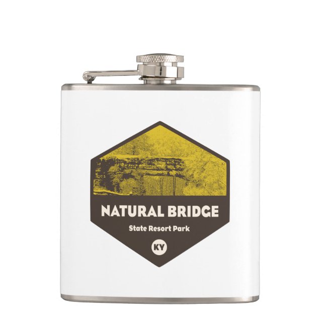 Natural Bridge State Resort Park Kentucky Hip Flask (Front)
