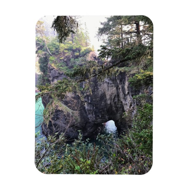 Natural Bridge, Thunder Rock Cove, Oregon Magnet (Vertical)