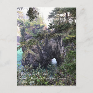 Natural Bridge, Thunder Rock Cove, Oregon Postcard