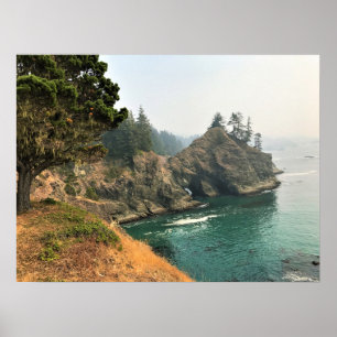 Natural Bridge, Thunder Rock Cove, Oregon Poster