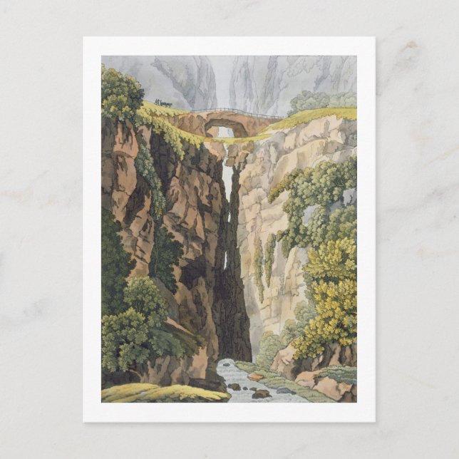Natural Bridge, Valle d'Icononzo (colour litho) Postcard (Front)