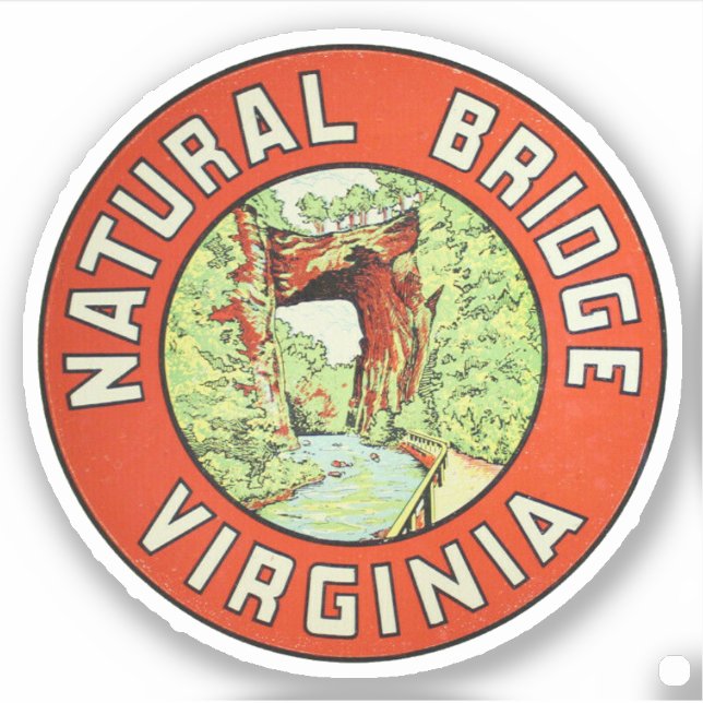 Natural Bridge Virginia - Sticker (Front)