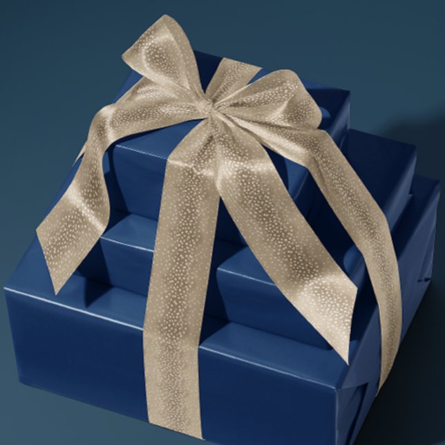 Natural Brown Baby Deer Fawn Spots Satin Ribbon (Trompe-l'œil baby deer fawn spot patterned gift ribbon for grand millennial traditional southern)