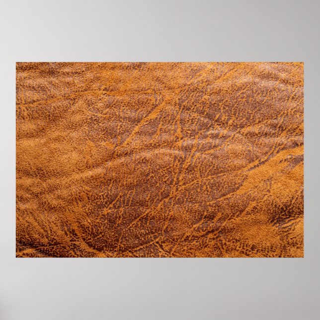 Natural brown leather texturetexture, leather, ski poster (Front)