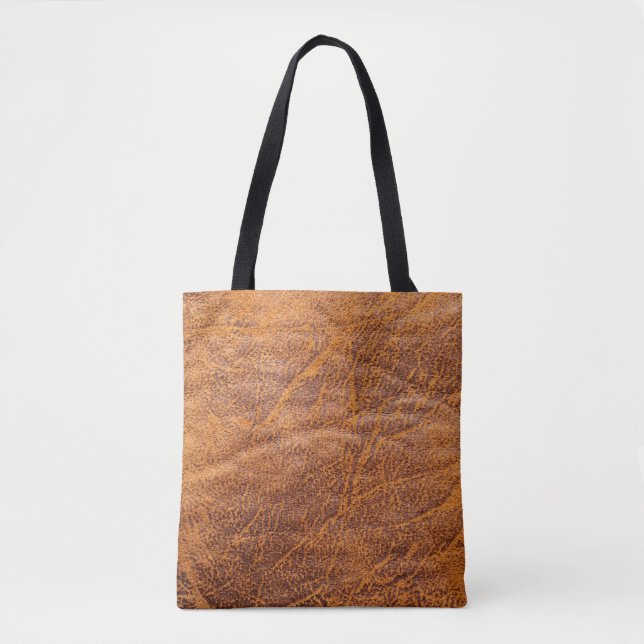 Natural brown leather texturetexture, leather, ski tote bag (Front)