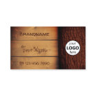 Natural Brown Rustic Wooden Boards Tree Bark Logo