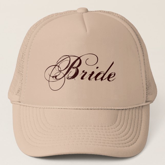 Natural brown theme Bride hat (Front)
