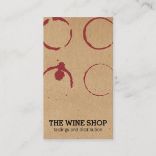 Natural Brown Wine Stains Business Card