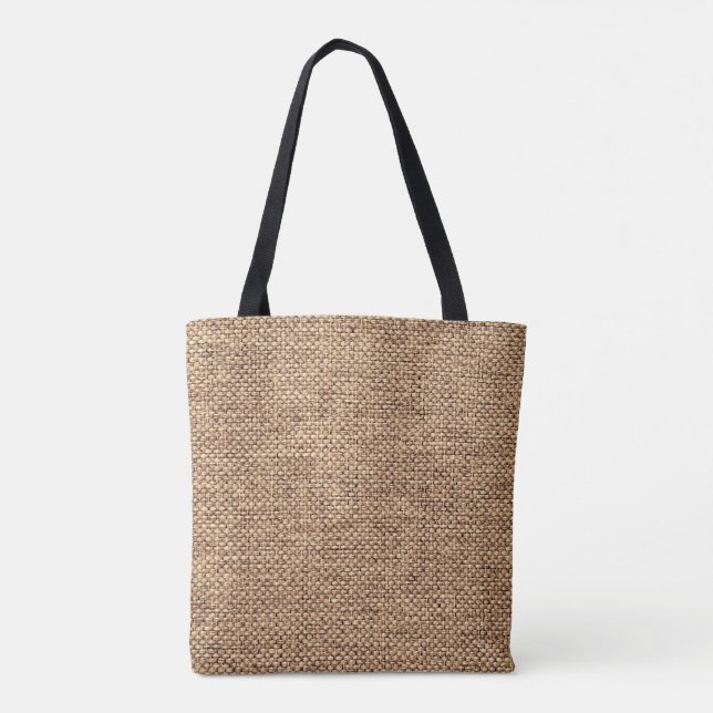 Natural Burlap  Tote Bag (Back)