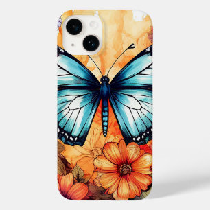 Natural Butterfly Floral Blossom Haven Watercolor Case-Mate iPhone 14 Case