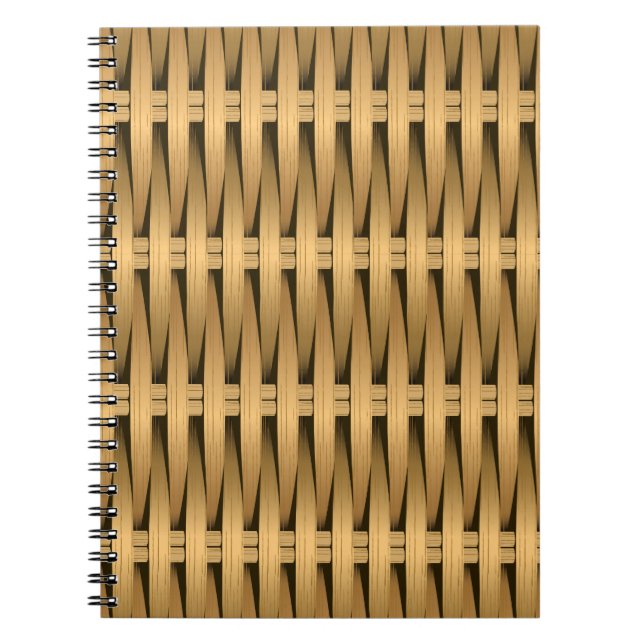 Natural cane wicker notebook (Front)