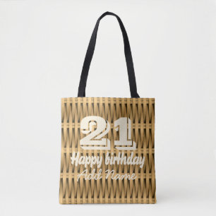 Natural cane wicker tote bag