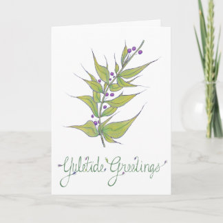 Natural Christmas- Yuletide Greetings Holiday Card