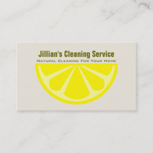 Natural Cleaning Service Business Card - Lemon