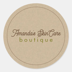 Natural Colour Classic Line Texture Classic Round Sticker