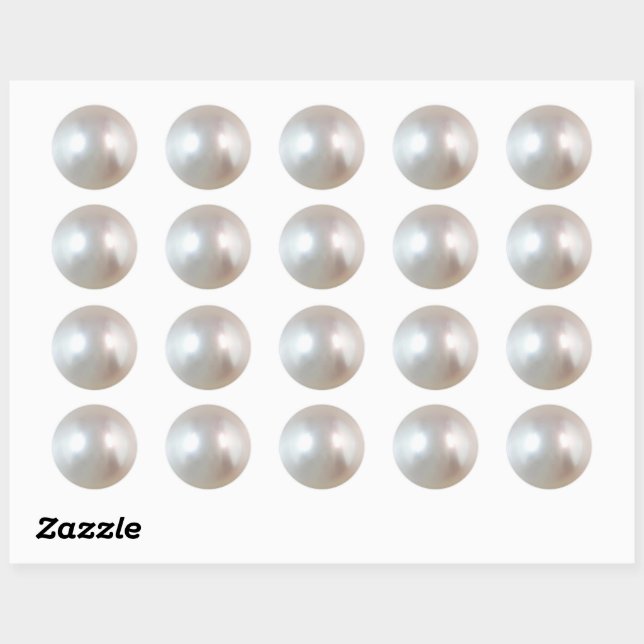 Natural Colour Tahitian Necklace Pearl Classic Round Sticker (Sheet)