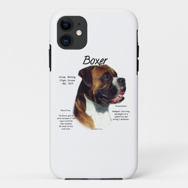 Natural Coloured Boxer Meet the Breed Case-Mate iPhone Case (Back)