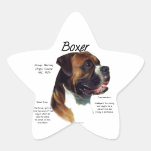 Natural Coloured Boxer Meet the Breed Star Sticker