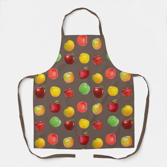 Natural Colourful Apples on Brown Apron (Front)