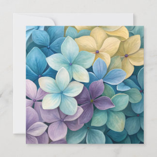 Natural colourful flowers invitation