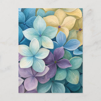 Natural colourful flowers postcard